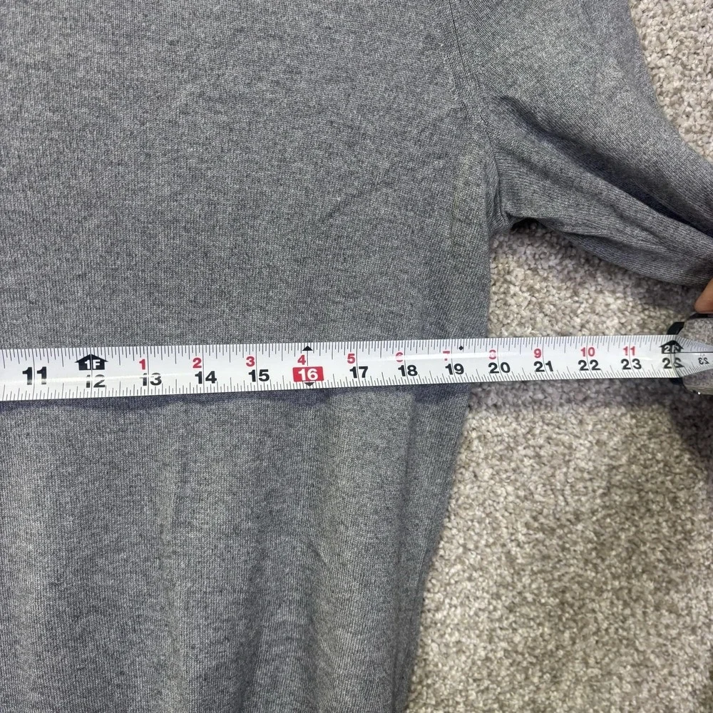 Banana Republic Sweater‎ Mens Medium Gray Silk Cashmere V Neck Knit Pullover